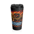 K9 Strong Stainless Steel Travel Mug — "Paws of Freedom" Military Working Dog Design