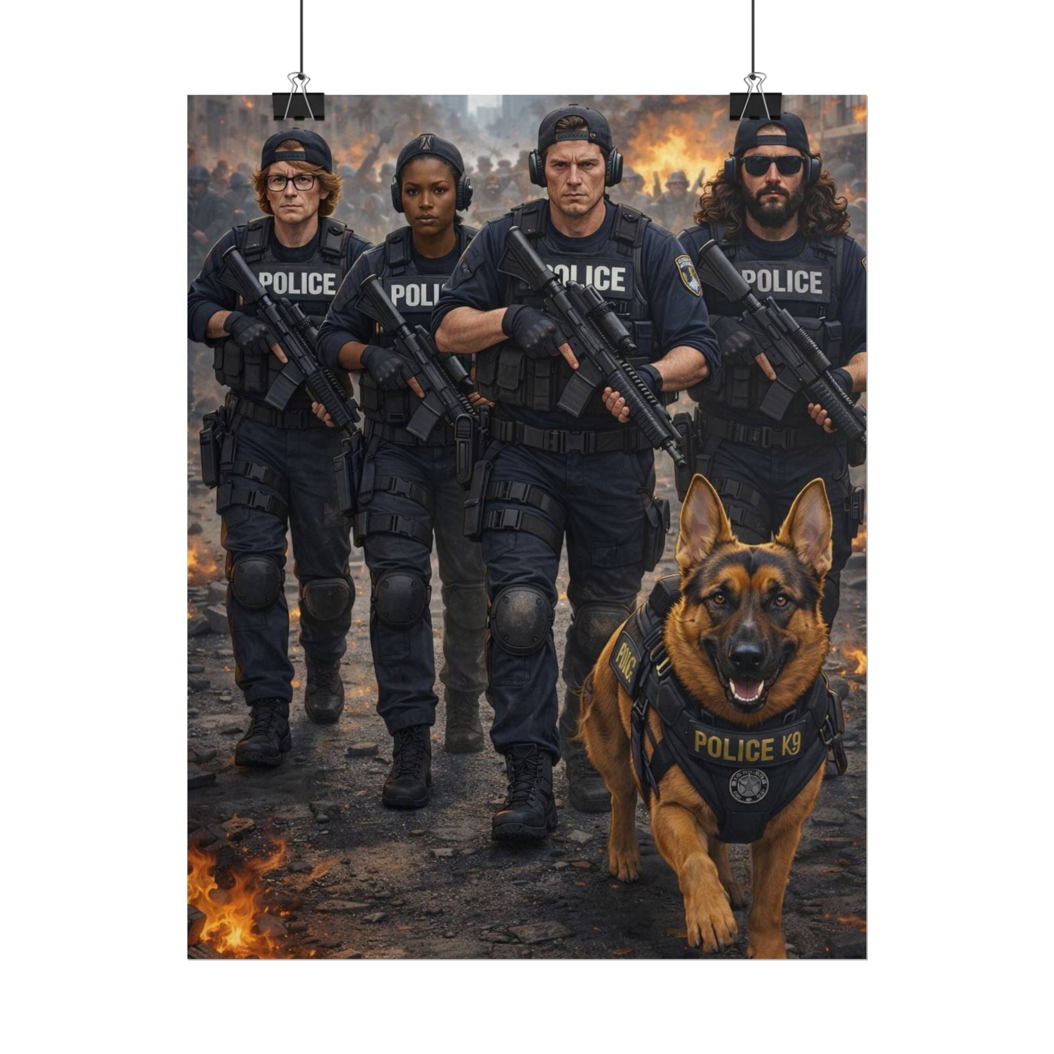 Police K9 Unit Poster — Tactical SWAT Team Wall Art
