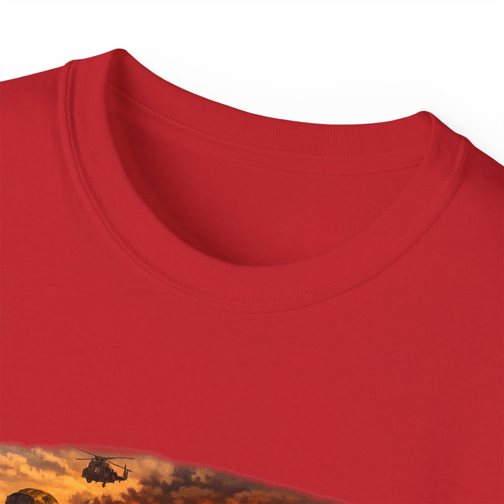 Courage Under Fire Tee — Vintage war Battle Scene Cotton Shirt