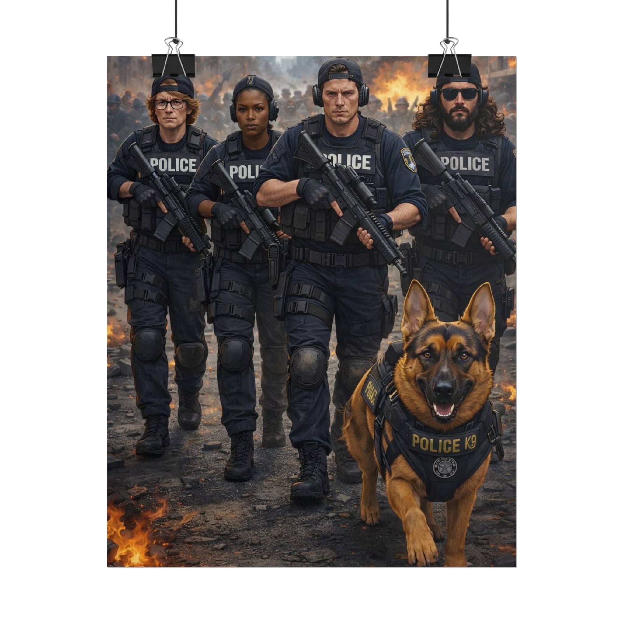 Police K9 Unit Poster — Tactical SWAT Team Wall Art