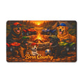 Camping Dogs Polyester Doormat — "Born Country" Campfire ATV Welcome Mat