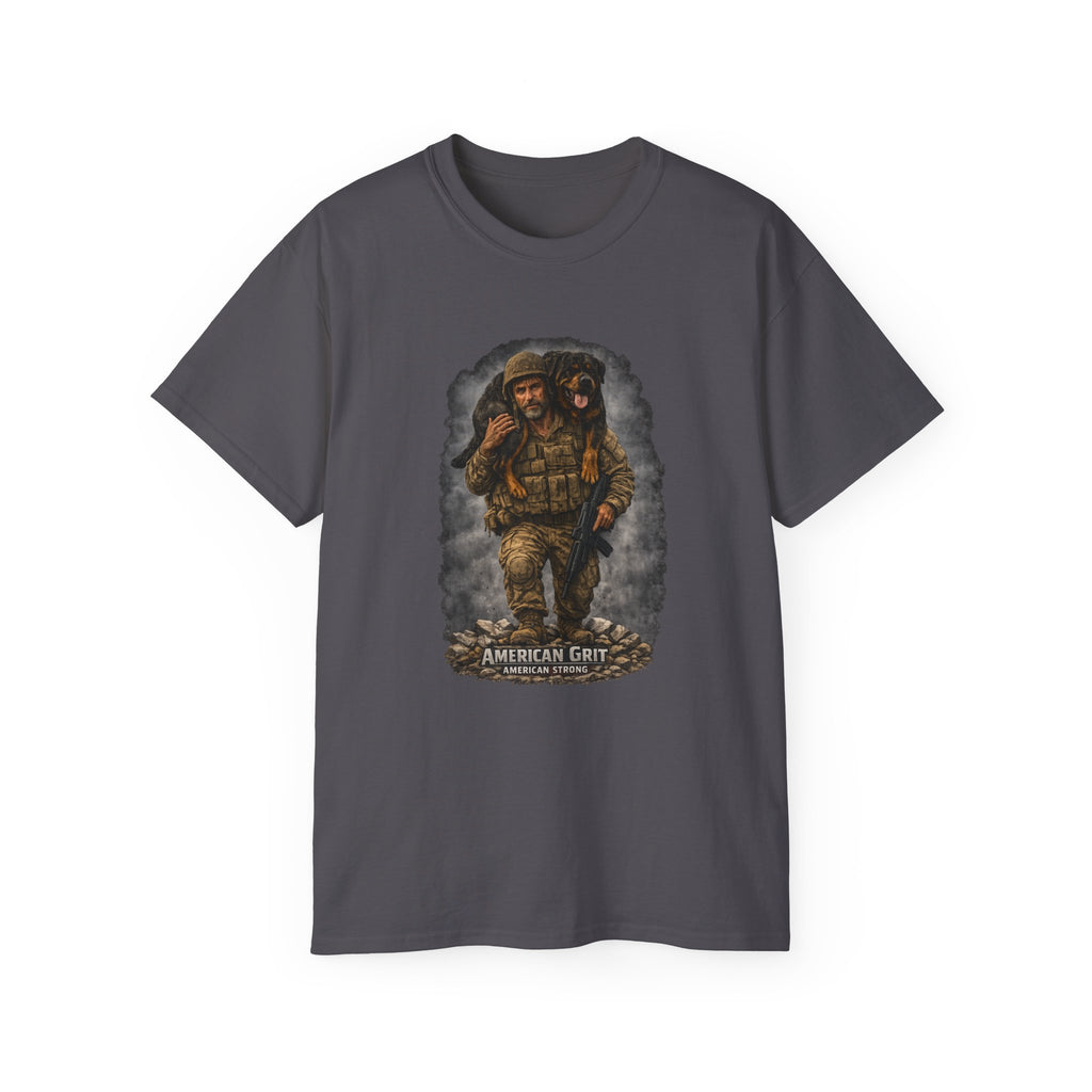 American Grit Military Soldier Tee — Patriotic Veteran T‑Shirt