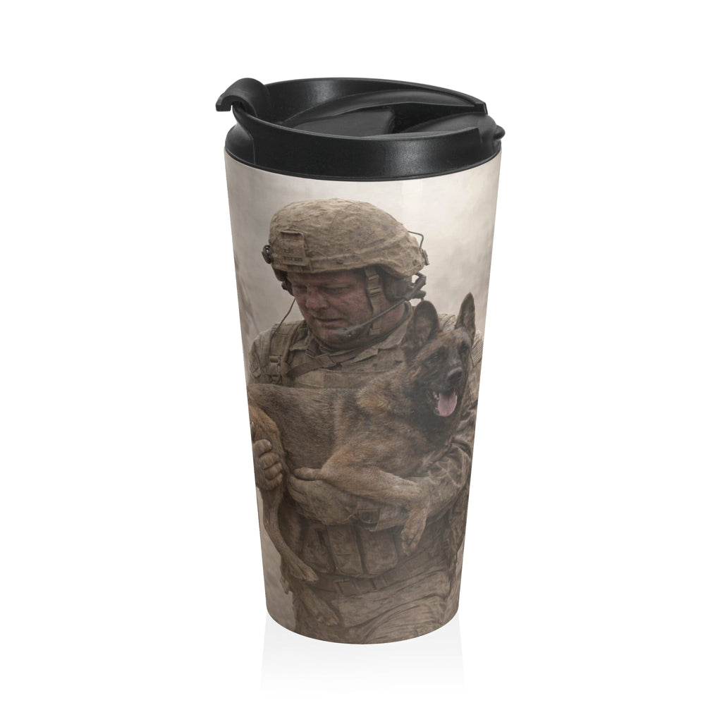 Military Working Dog Travel Mug — K9 Handler Stainless Steel Insulated Tumbler