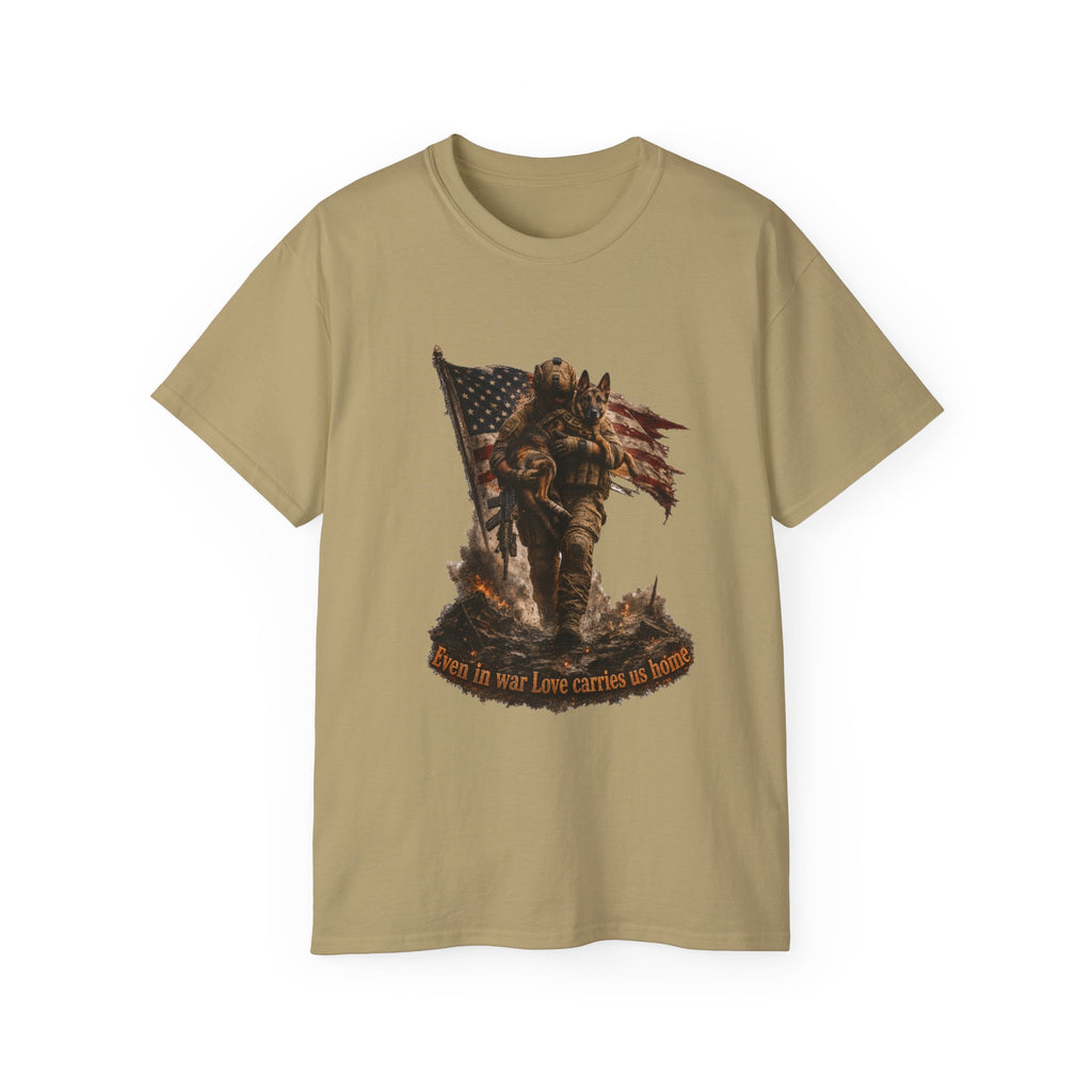 Patriotic Firefighter T-Shirt — "Here in Our Time Comes to Stand" Vintage Rescue Tee