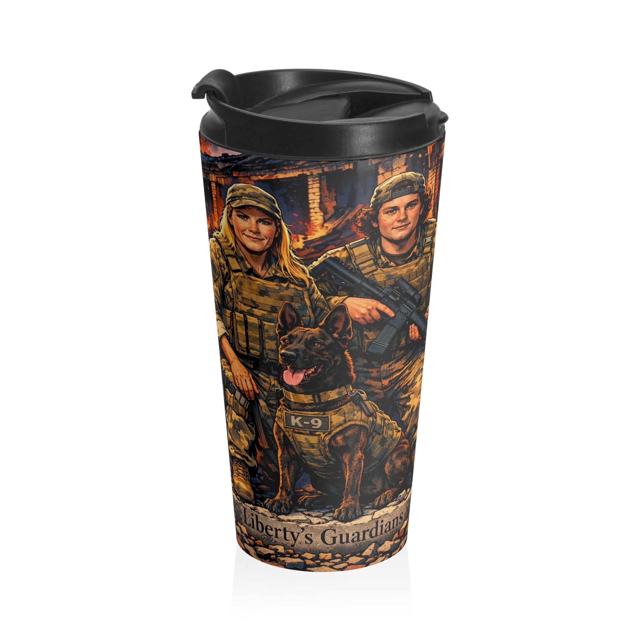 Veteran Soldiers Stainless Steel Travel Mug – Patriotic Military Coffee Tumbler