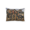 Western Women & Rottweilers Cotton Pillow Sham — Rustic Farmhouse Dog Lover Decor