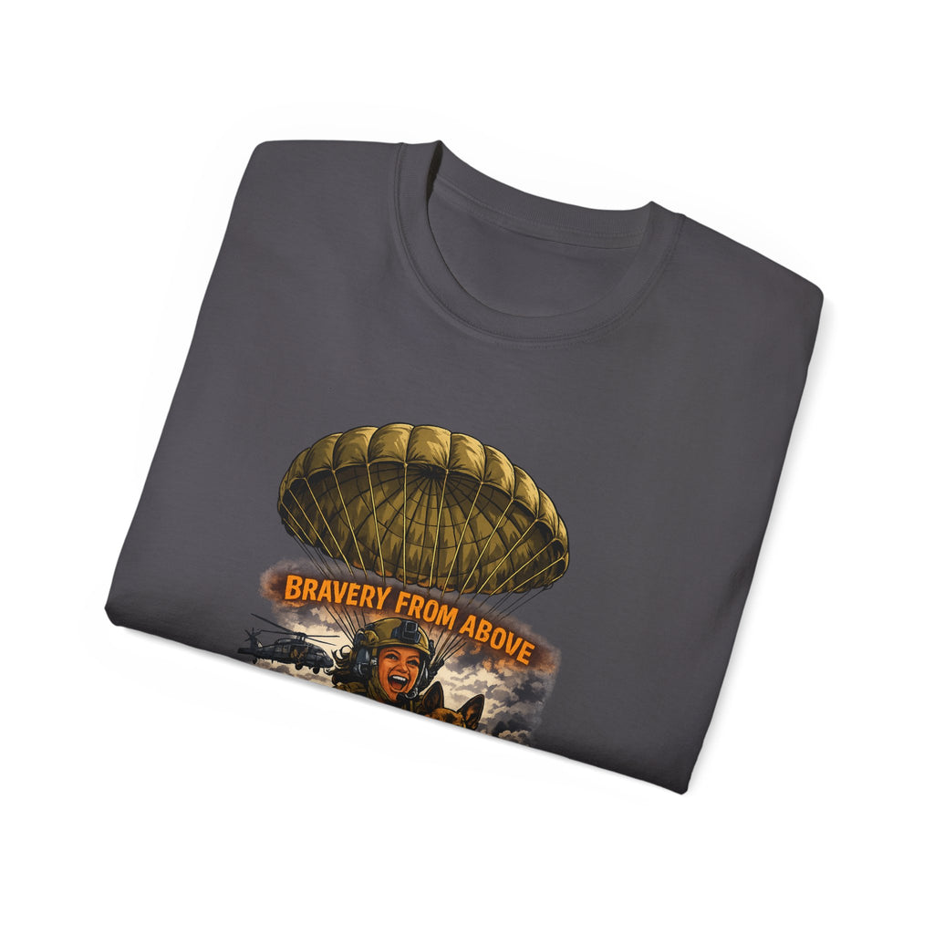 Paratrooper Tee — "Bravery From Above" Military Airborne Shirt