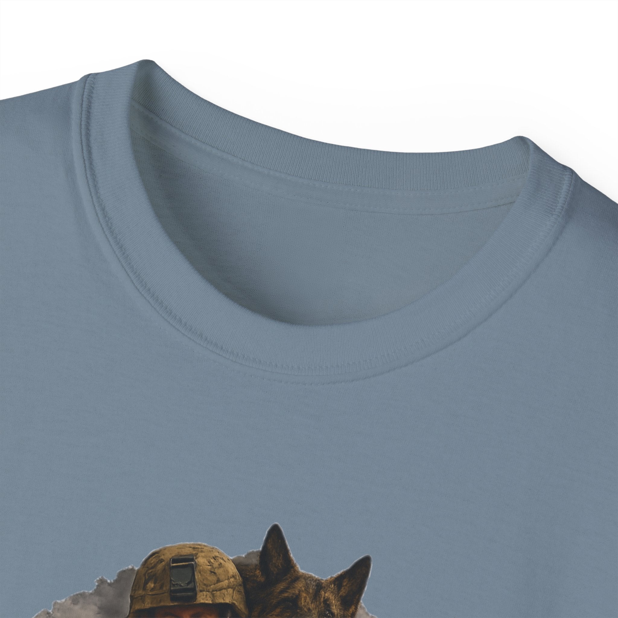 Soldier & K9 Camouflage T-Shirt — Military Veteran Tribute Tee
