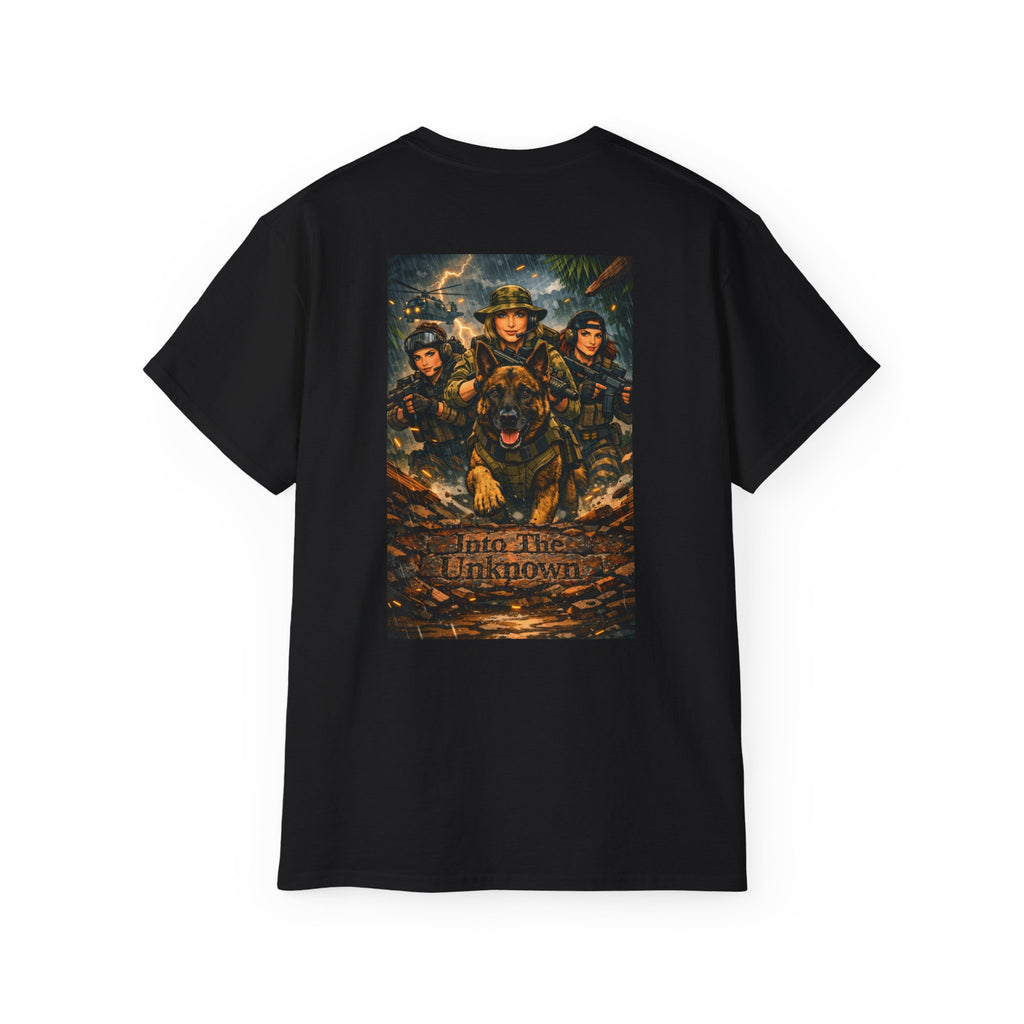 Military K9 Rescue T-Shirt – "Join the Unknown" Dog & Soldier Tribute Tee