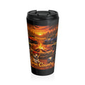 Born Country Campfire Travel Mug — Rustic Dogs & ATVs Stainless Steel Tumbler