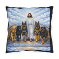 Memorial Outdoor Pillow — “The Fallen Are Lifted” K9 Police Tribute