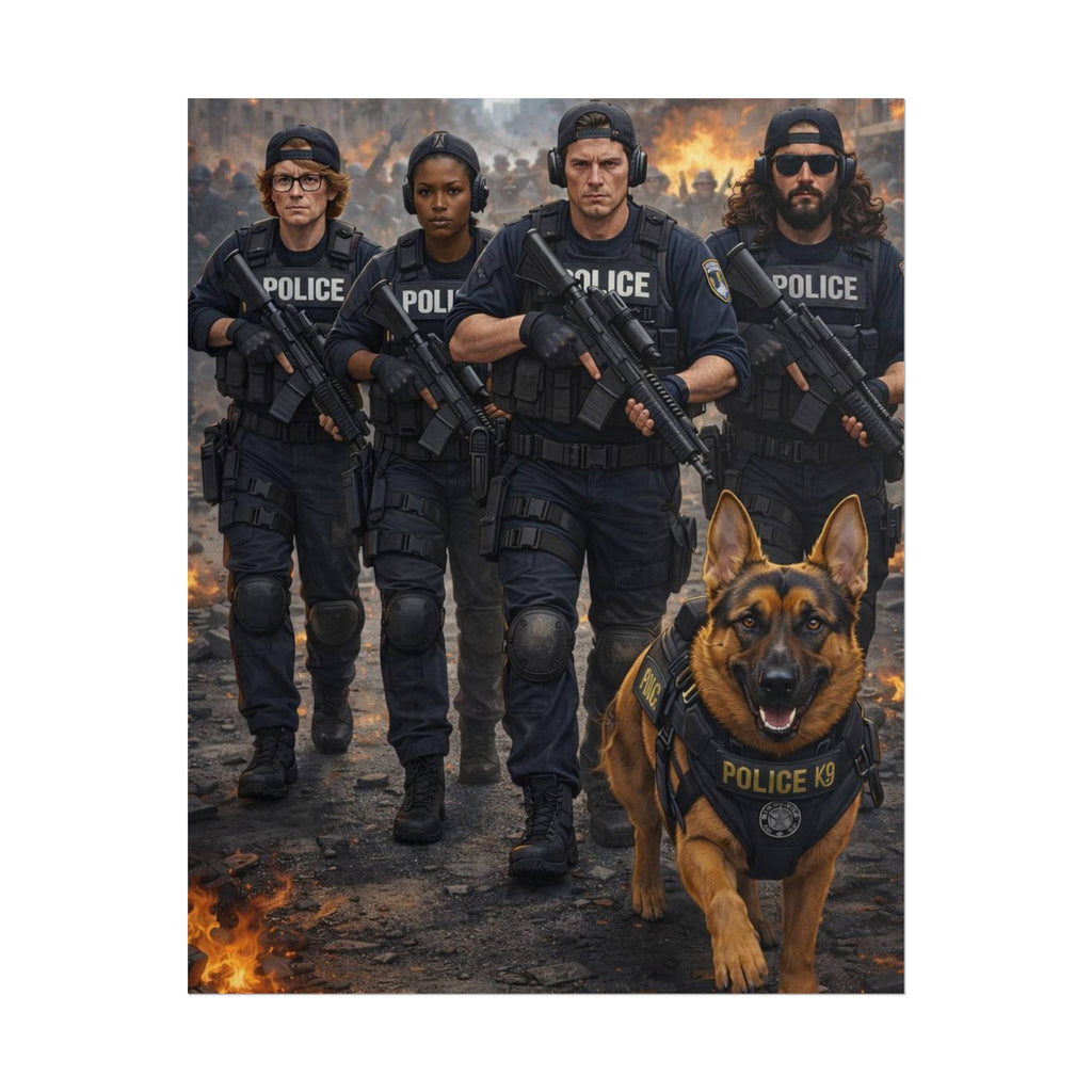 Police K9 Unit Poster — Tactical SWAT Team Wall Art