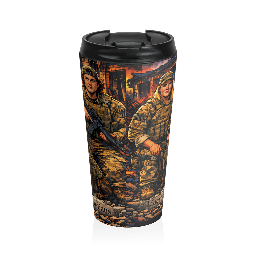 Veteran Soldiers Stainless Steel Travel Mug – Patriotic Military Coffee Tumbler