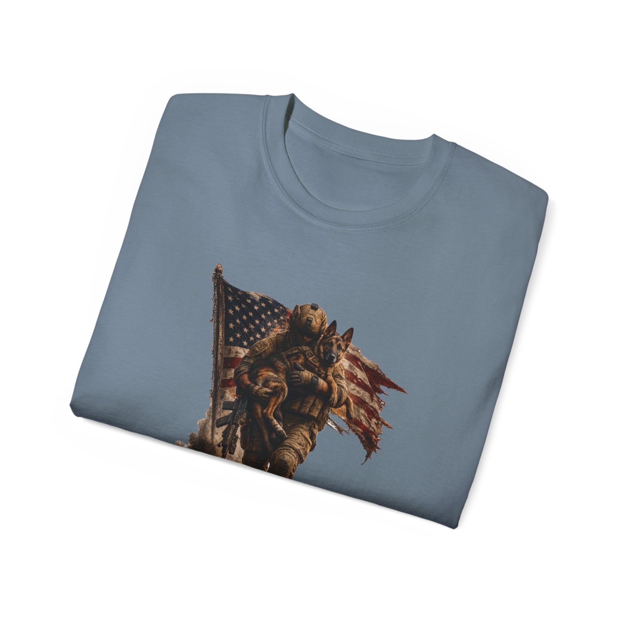 Patriotic Firefighter T-Shirt — "Here in Our Time Comes to Stand" Vintage Rescue Tee