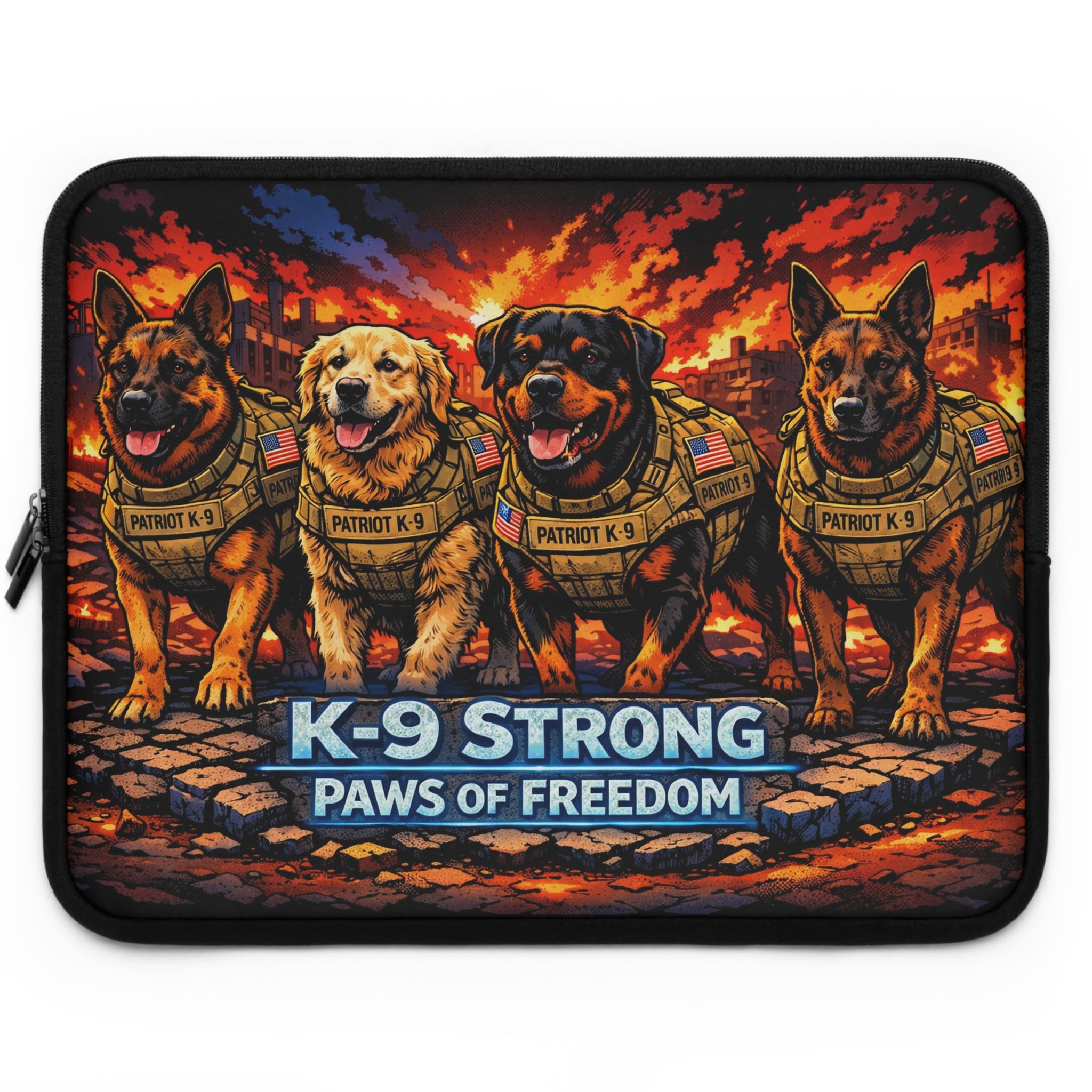 K-9 Strong Laptop Sleeve — Paws of Freedom Military Working Dog Tribute
