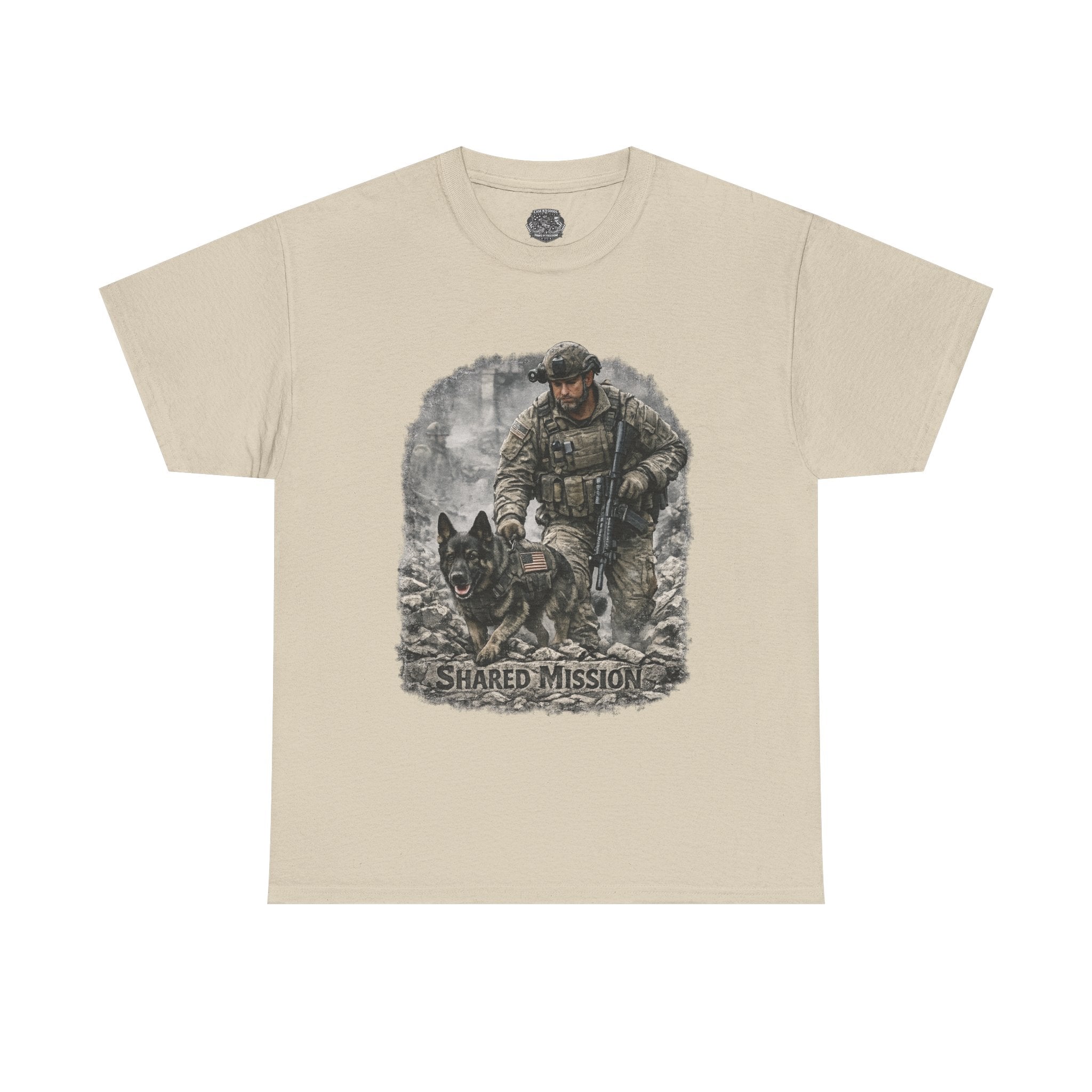 Military K9 Tactical T-Shirt — "Shared Mission" Soldier & Dog Tee