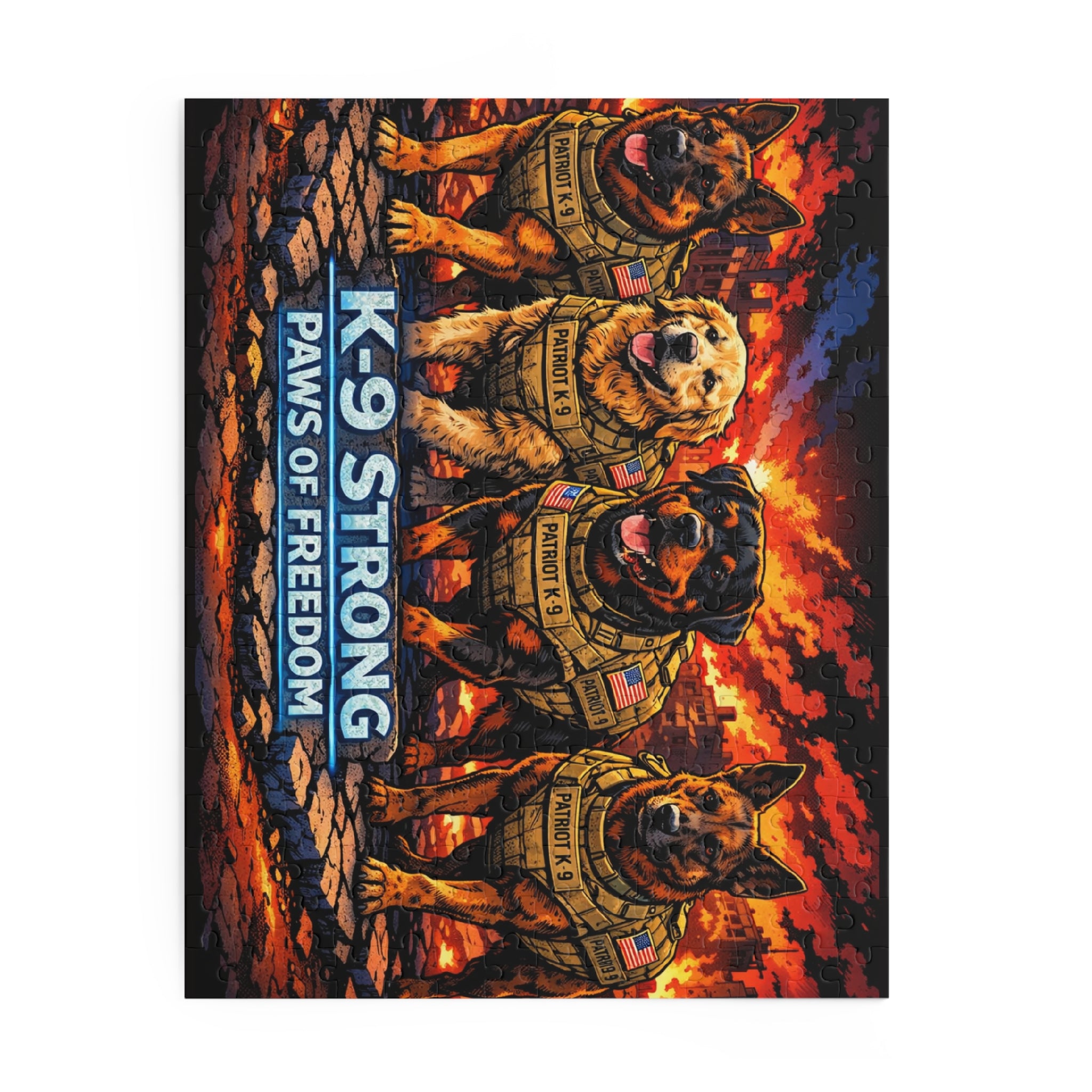 K-9 Strong Puzzle — "Paws of Freedom" Military Working Dogs Jigsaw