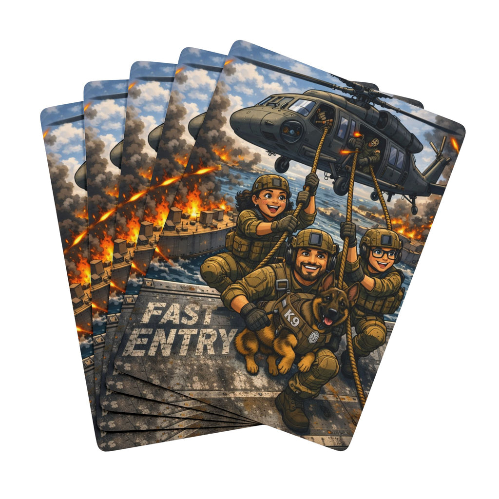 Military Fast Entry Playing Cards — Tactical Poker Deck