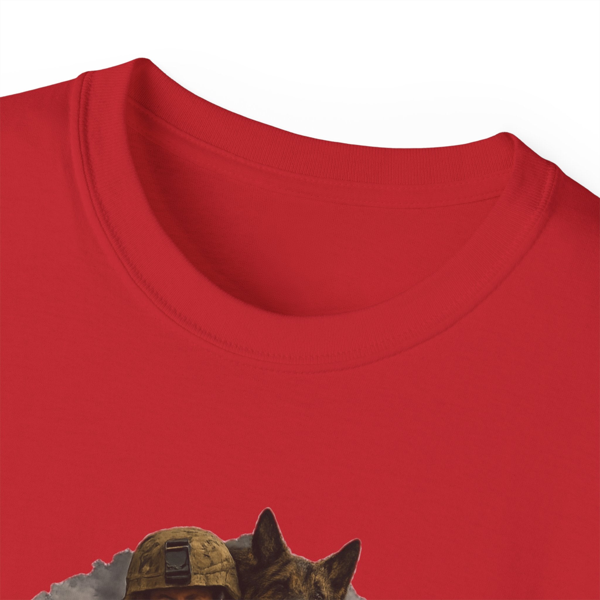 Soldier & K9 Camouflage T-Shirt — Military Veteran Tribute Tee