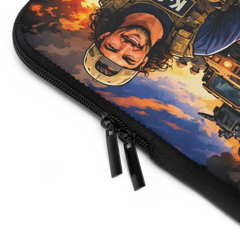 Proud to Stand Tall K-9 Handler Laptop Sleeve — Patriotic Military Dog Protector