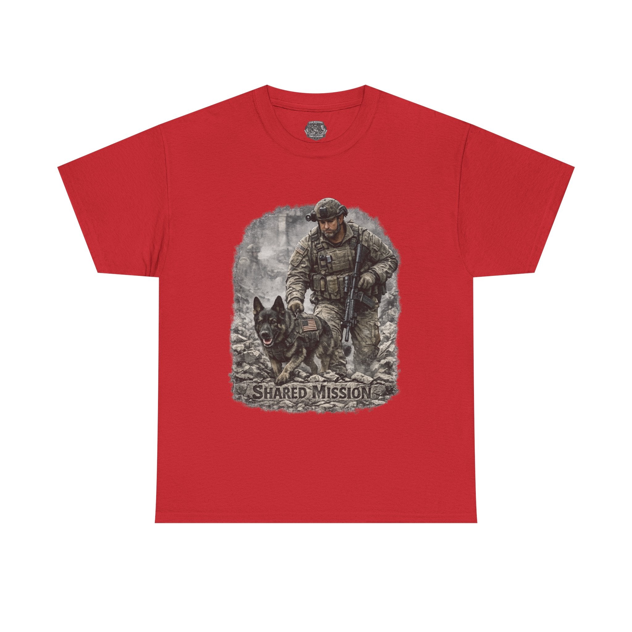 Military K9 Tactical T-Shirt — "Shared Mission" Soldier & Dog Tee