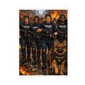 Police K9 Unit Magnet — SWAT Team with Police Dog Custom Shape Magnet