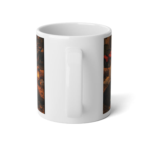 20oz Jumbo Mug — Cozy Lakeside Dogs at Sunset Coffee Cup