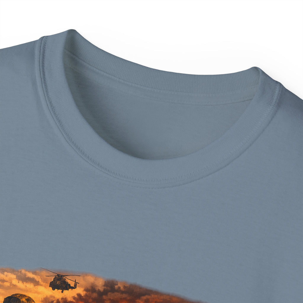 Courage Under Fire Tee — Vintage war Battle Scene Cotton Shirt