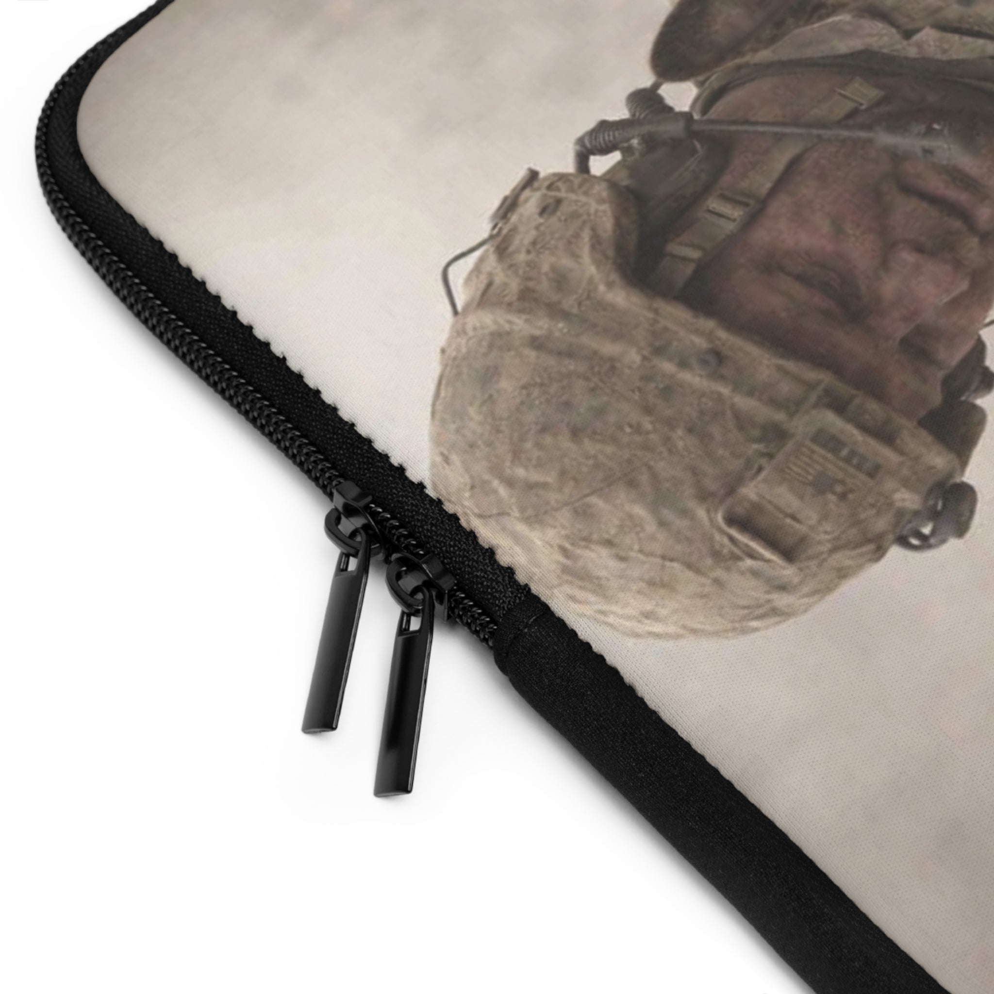 Military K9 Rescue Laptop Sleeve — Soldier with Service Dog Protective Case