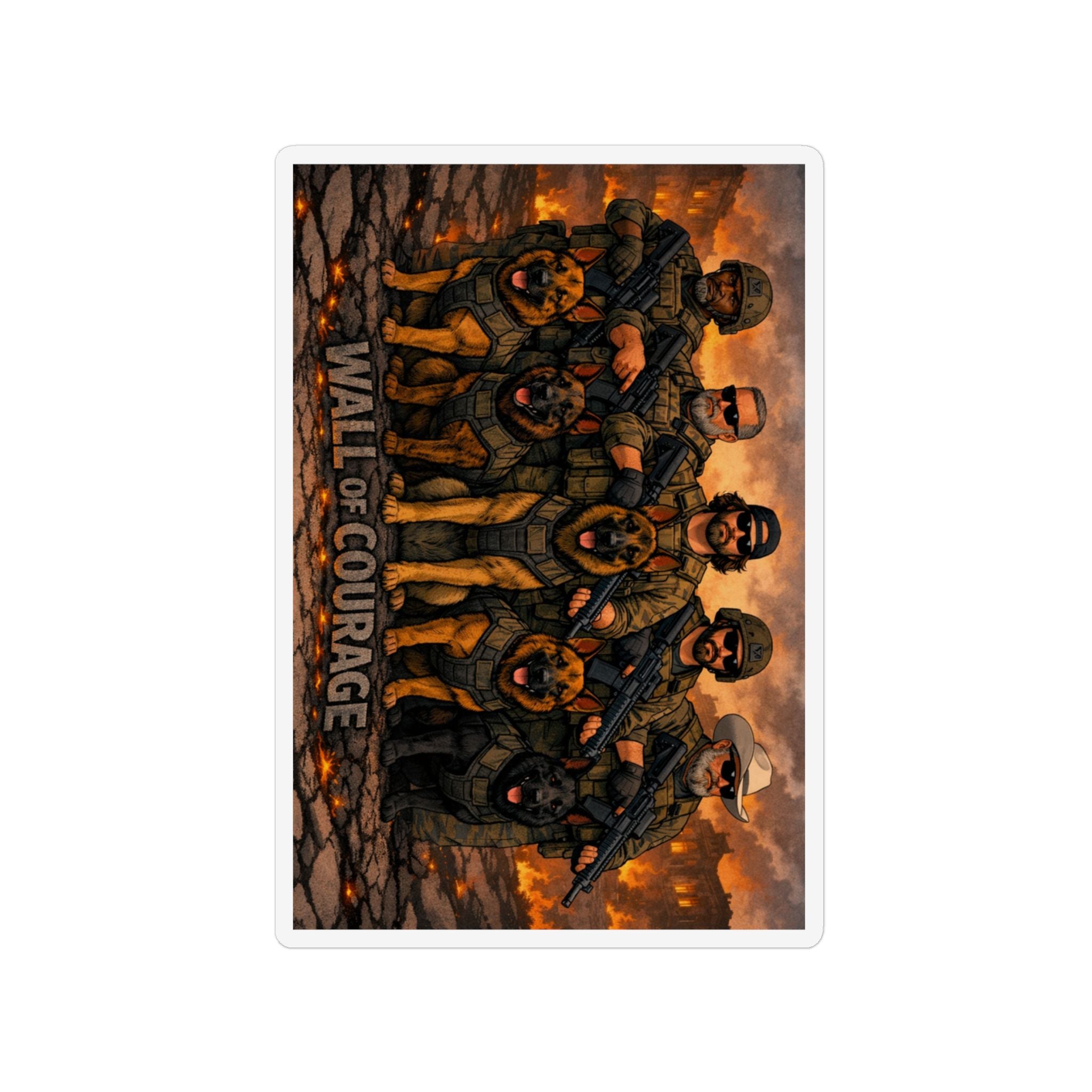 Wall of Courage Military Magnet — Veteran & Soldier Tribute Custom Shape Magnet