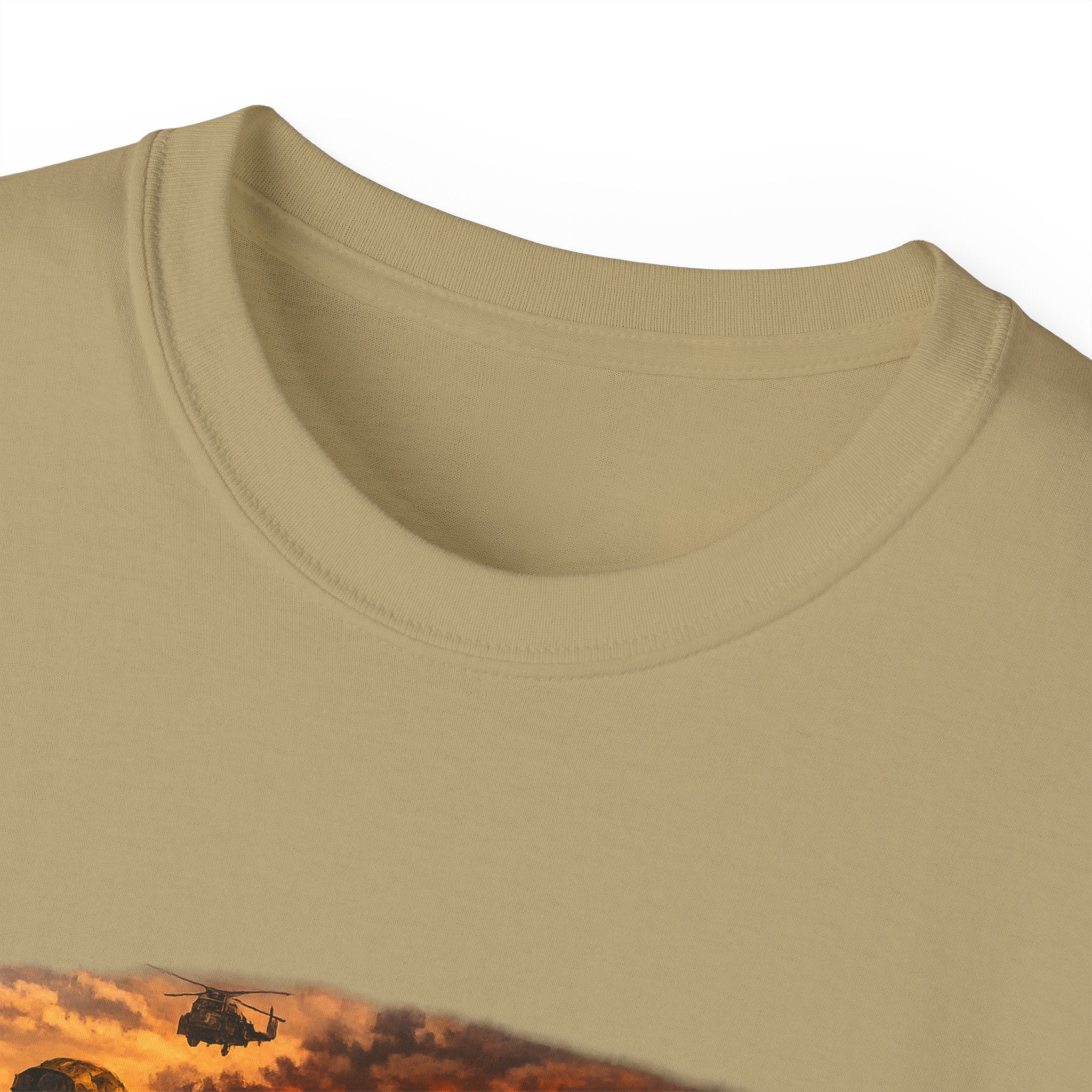 Courage Under Fire Tee — Vintage war Battle Scene Cotton Shirt