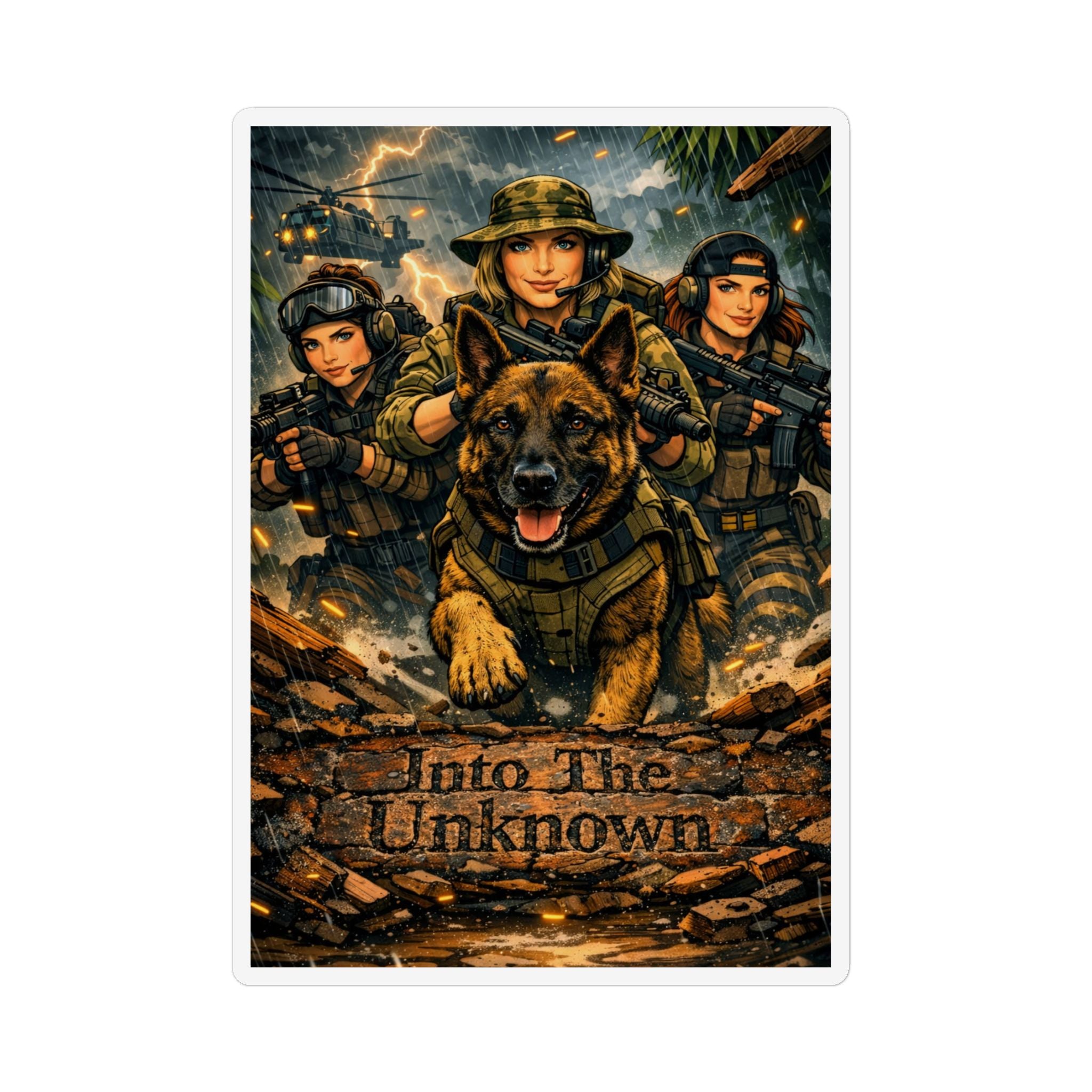 Into The Unknown Military K9 Magnet