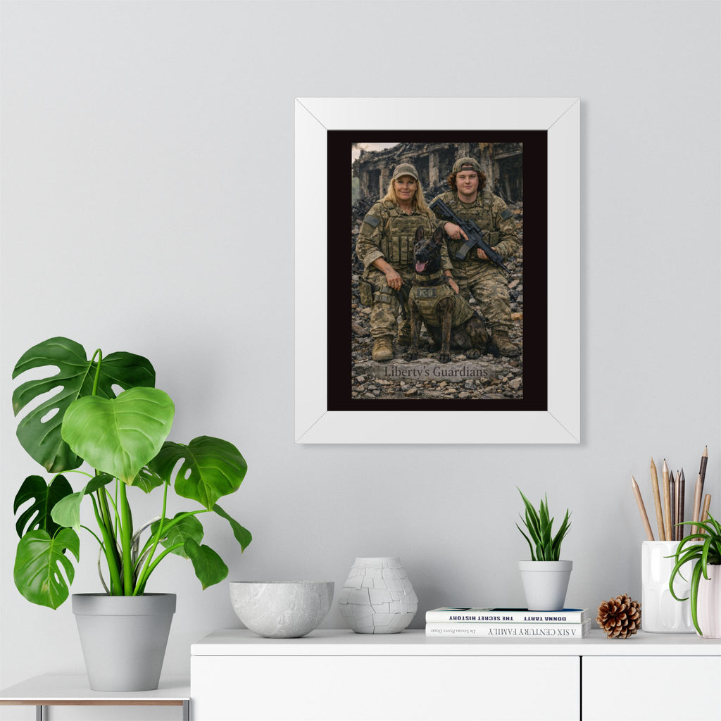 Framed Poster — "Liberty's Guardians" Military Photo Print