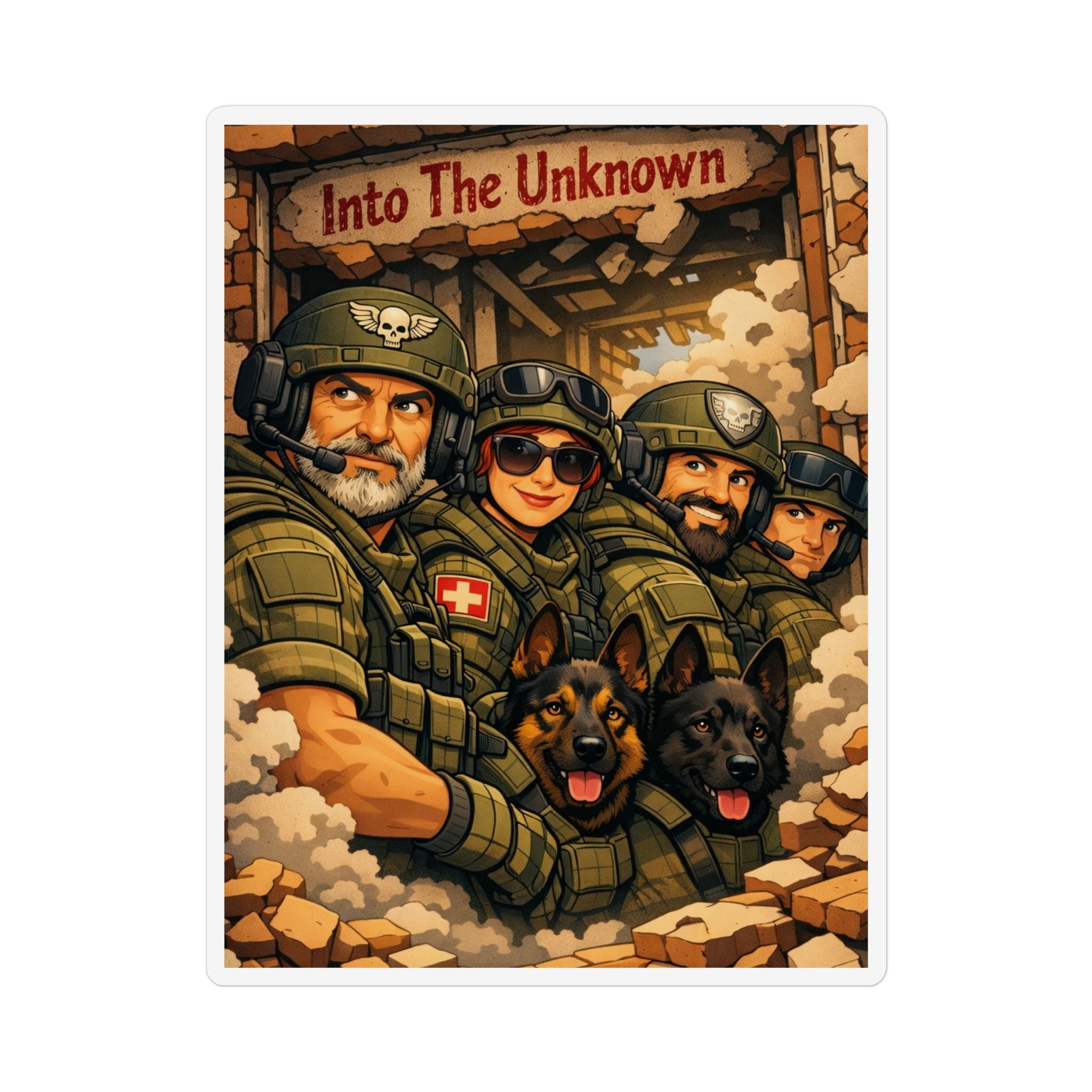 Into The Unknown Military K9 Crew Magnet