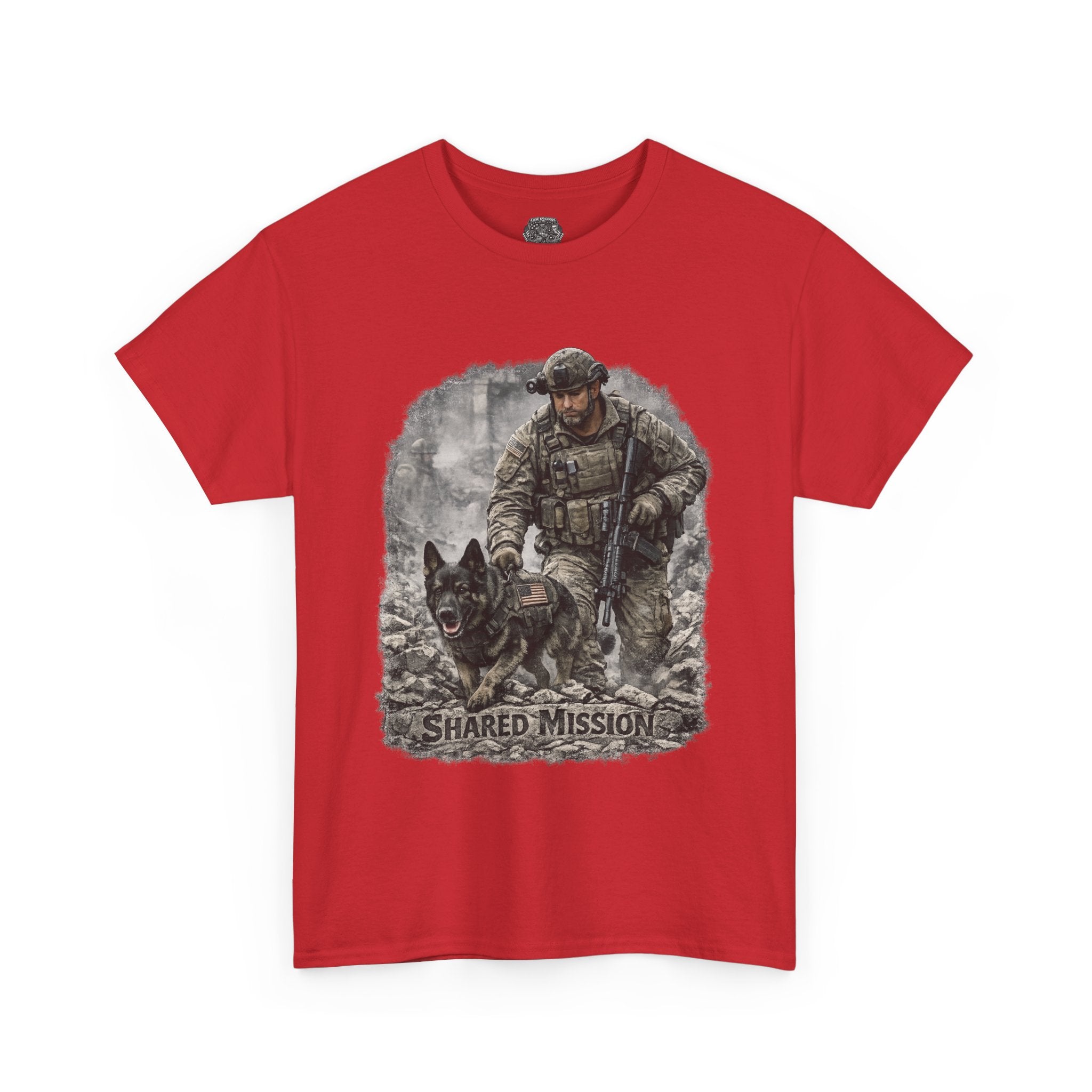 Military K9 Tactical T-Shirt — "Shared Mission" Soldier & Dog Tee