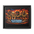 K-9 Strong "Paws of Freedom" Framed Matte Canvas