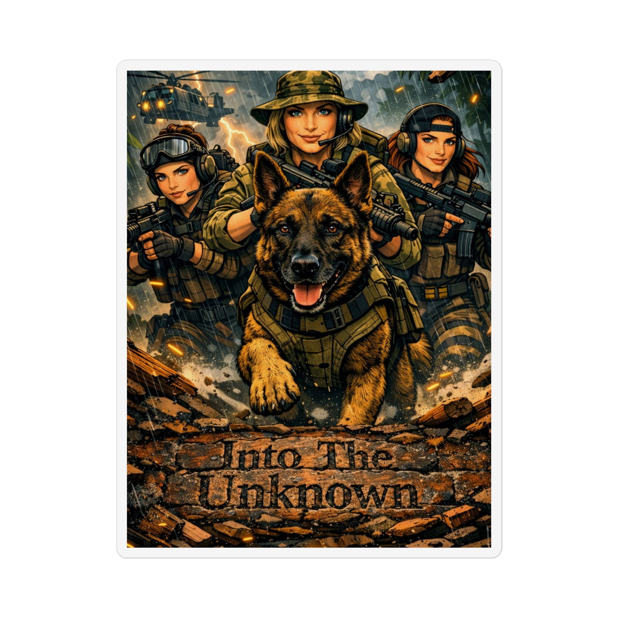Into The Unknown Military K9 Magnet