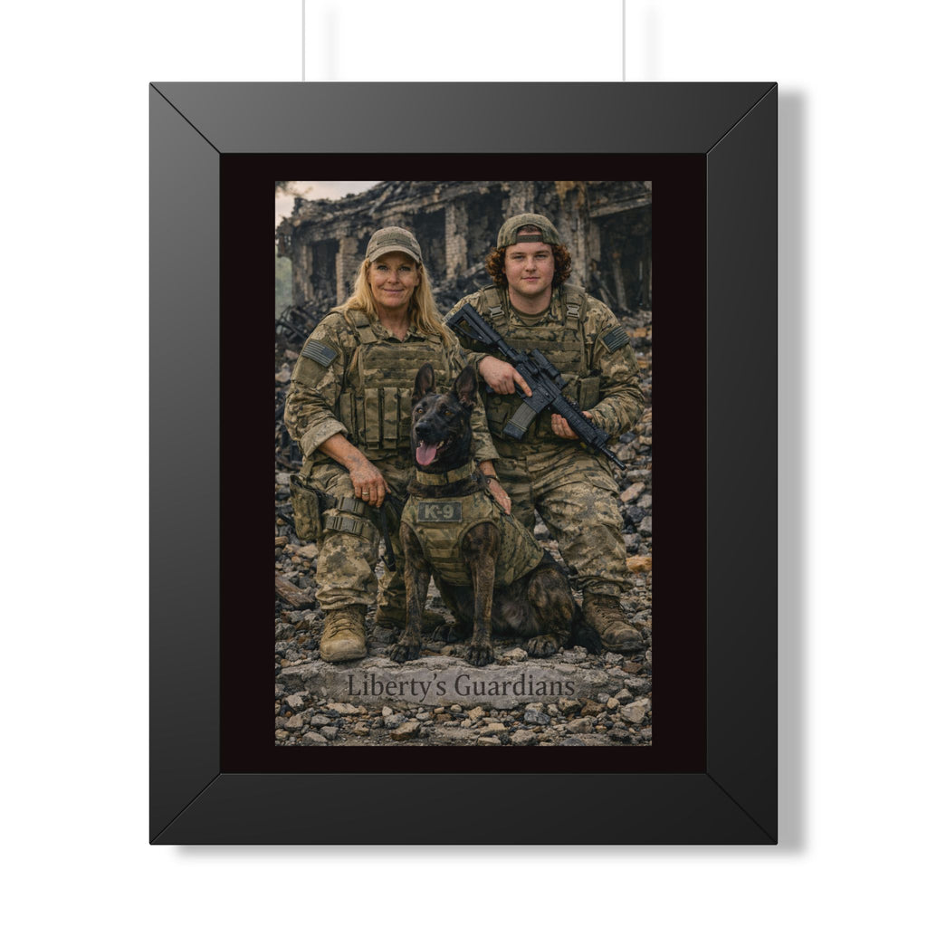 Framed Poster — "Liberty's Guardians" Military Photo Print