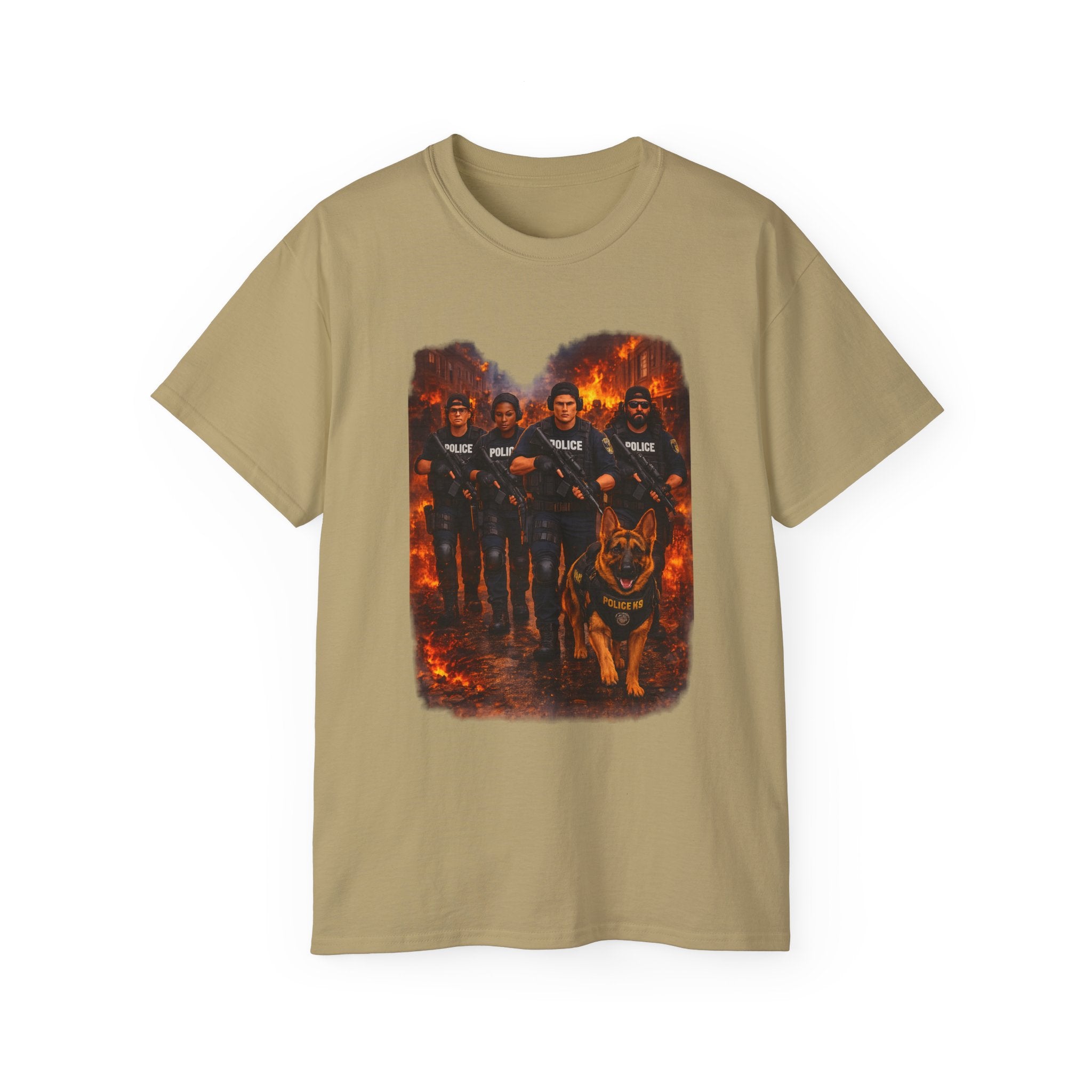 Police K9 Unit Tee — Firestorm Patrol Graphic Shirt