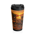 Rustic Bear Family Travel Mug — 'Born Country' Insulated Stainless Steel Tumbler