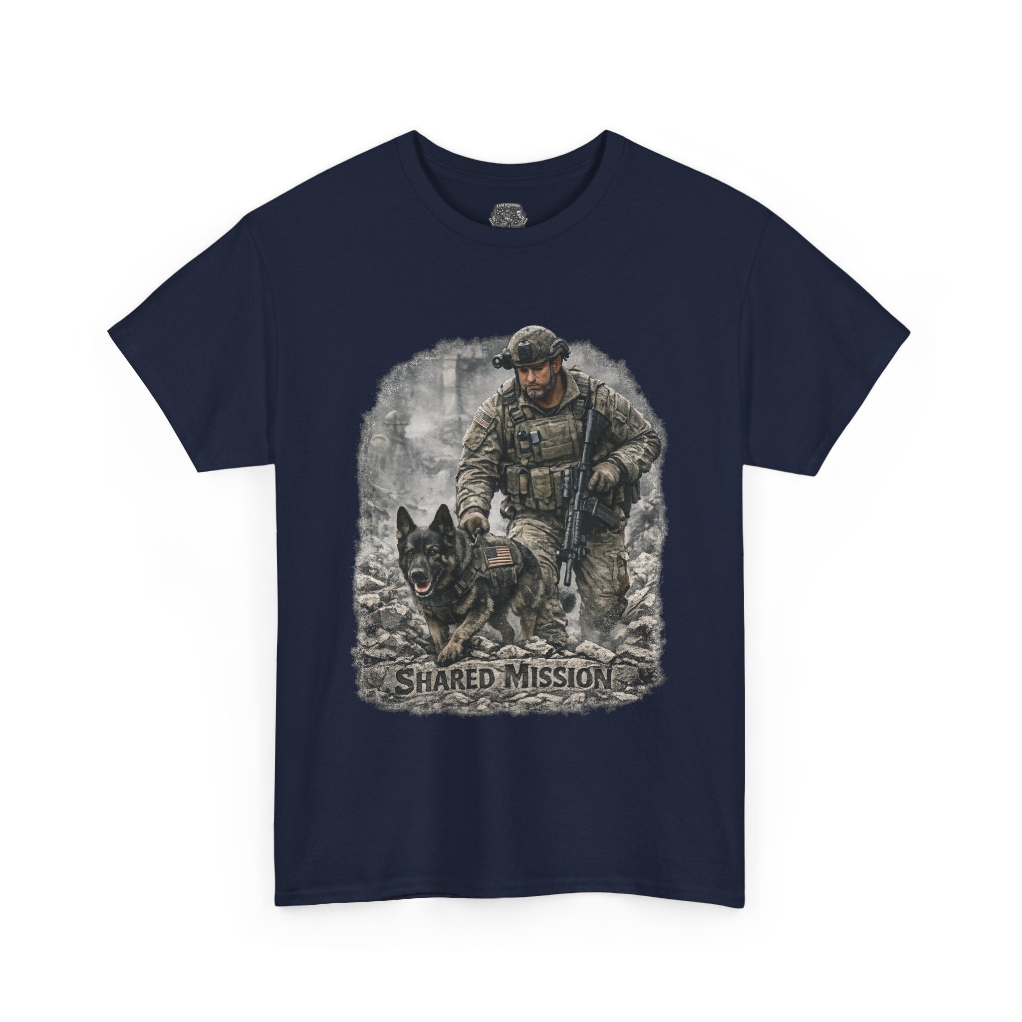 Military K9 Tactical T-Shirt — "Shared Mission" Soldier & Dog Tee