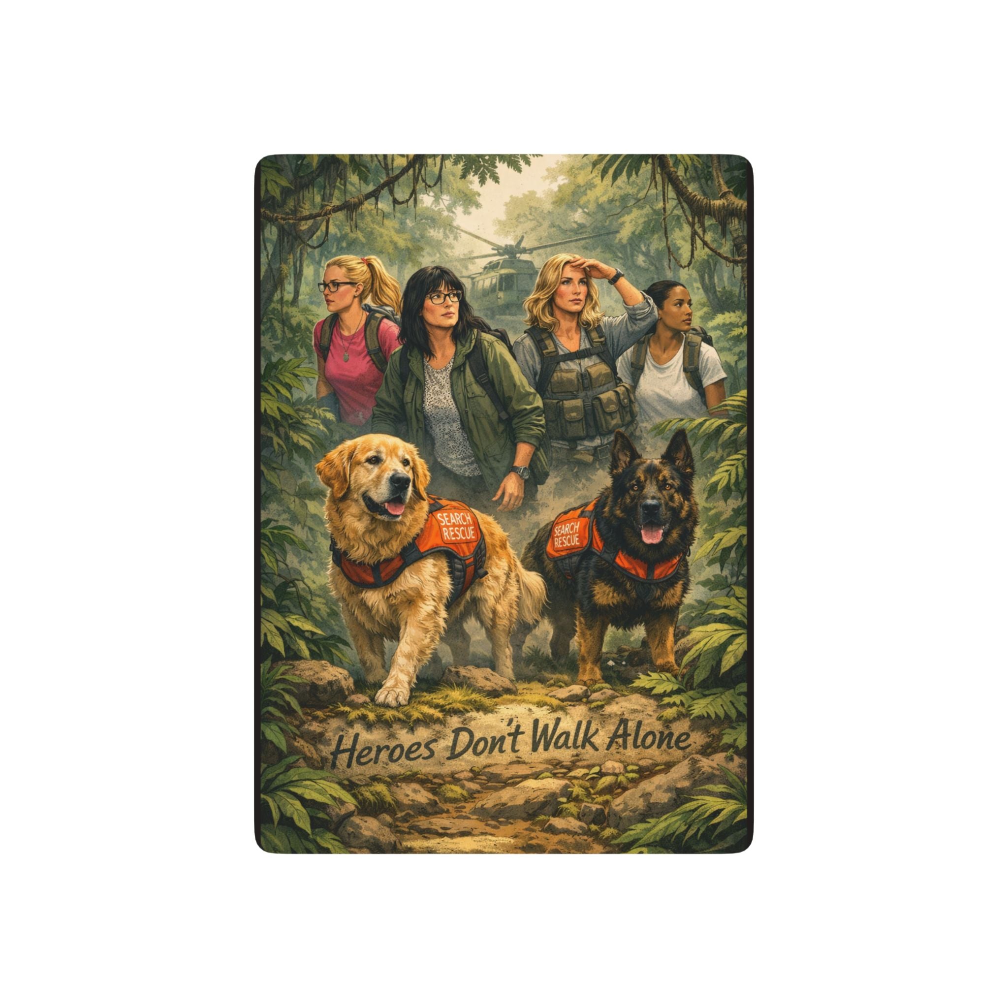 Poker Playing Cards — "Heroes Don't Walk Alone" Rescue Dogs Deck