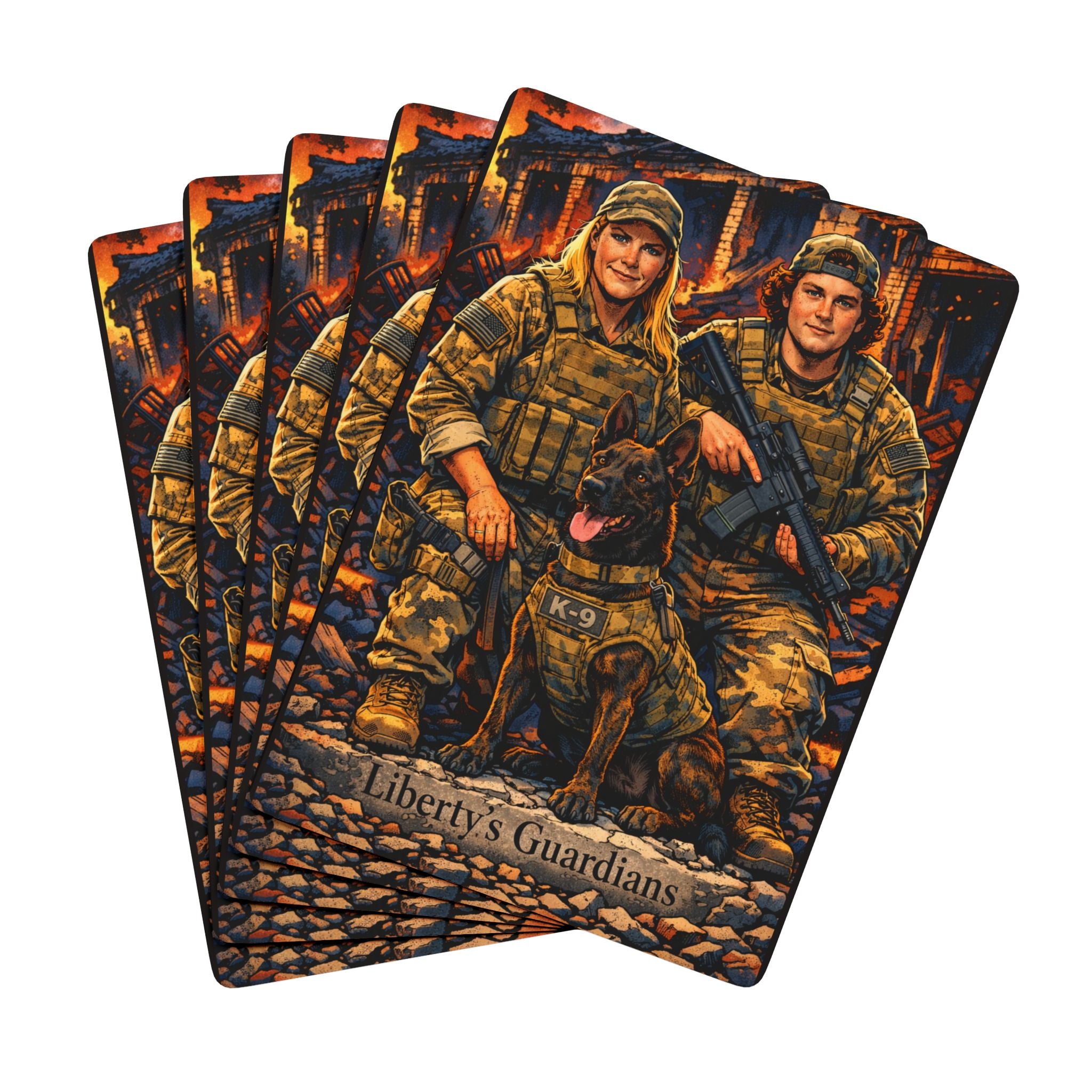 Military K-9 Playing Cards — Liberty’s Guardians Poker Deck