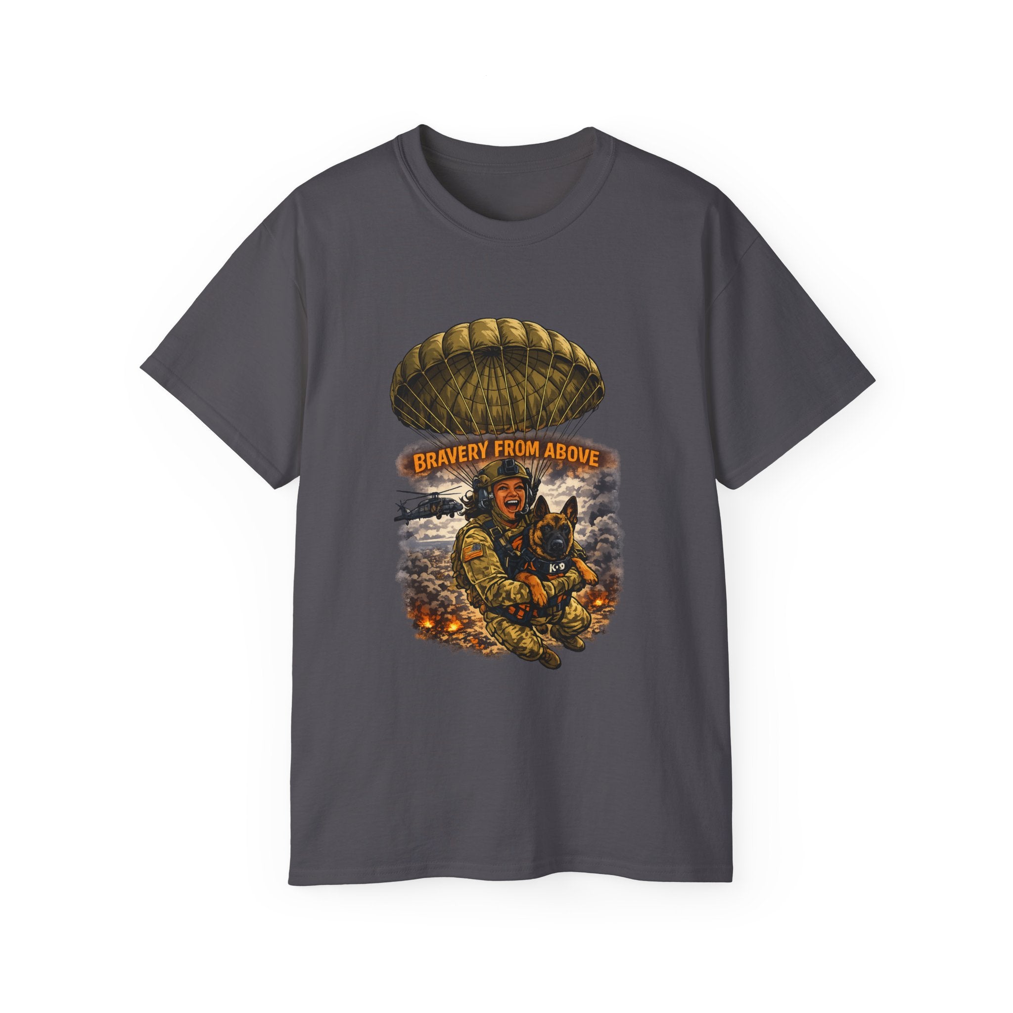 Paratrooper Tee — "Bravery From Above" Military Airborne Shirt
