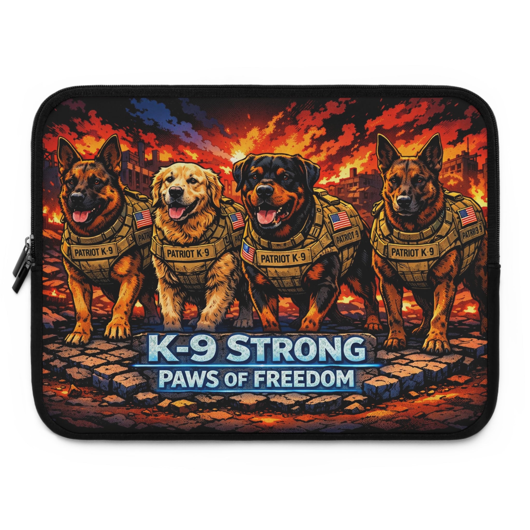K-9 Strong Laptop Sleeve — Paws of Freedom Military Working Dog Tribute