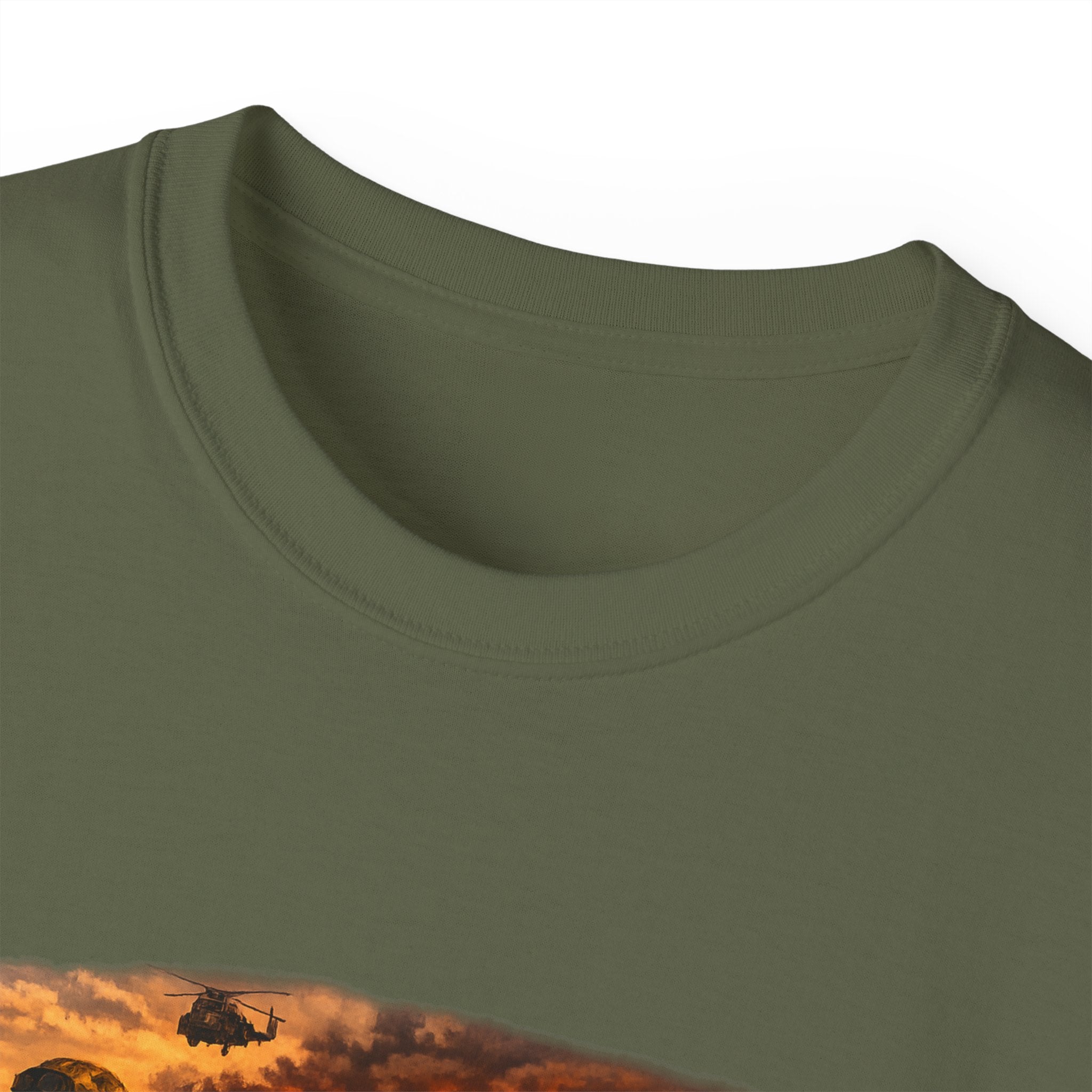 Courage Under Fire Tee — Vintage war Battle Scene Cotton Shirt
