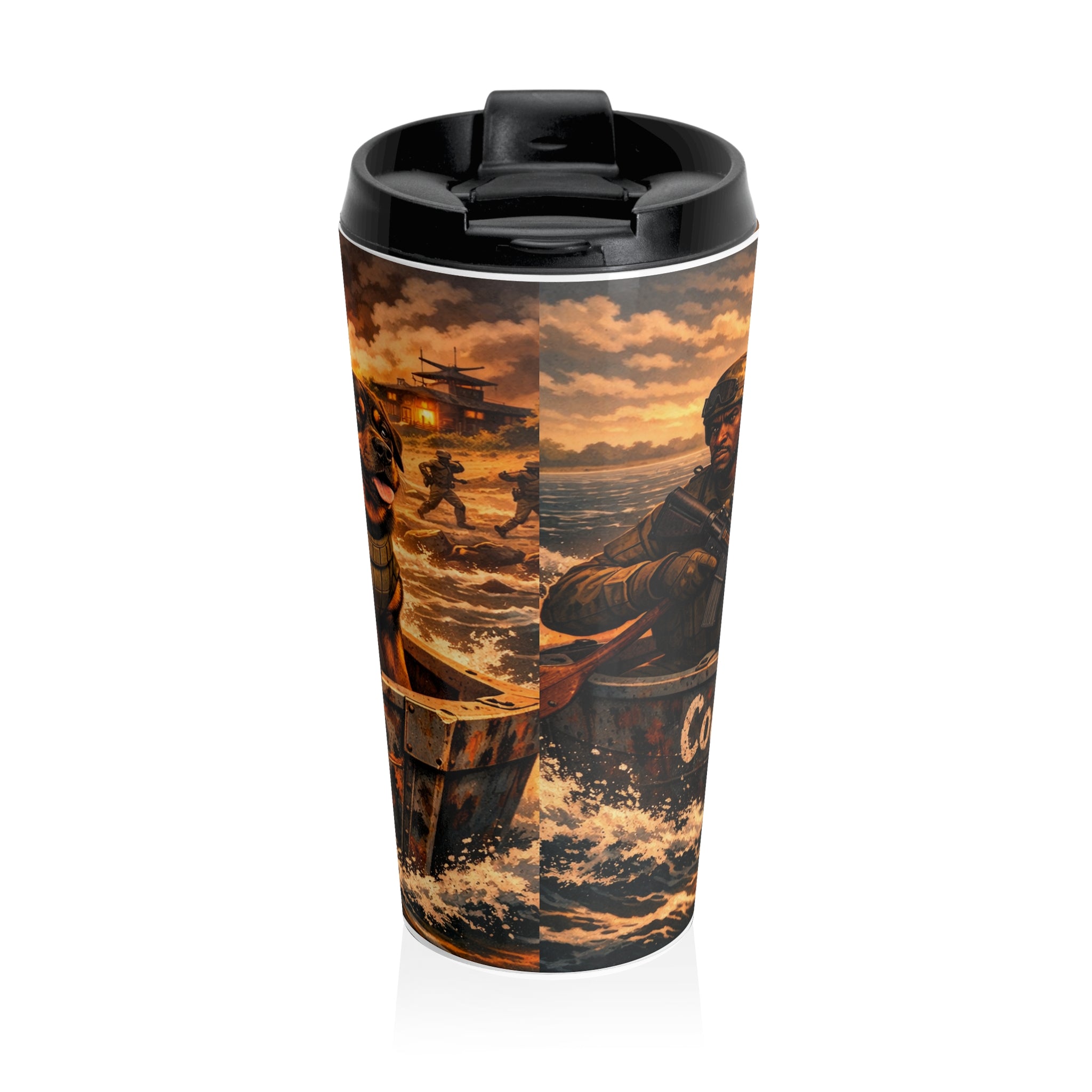 Military Rescue Team Stainless Steel Travel Mug – "Under Fire" Tactical Coffee Tumbler