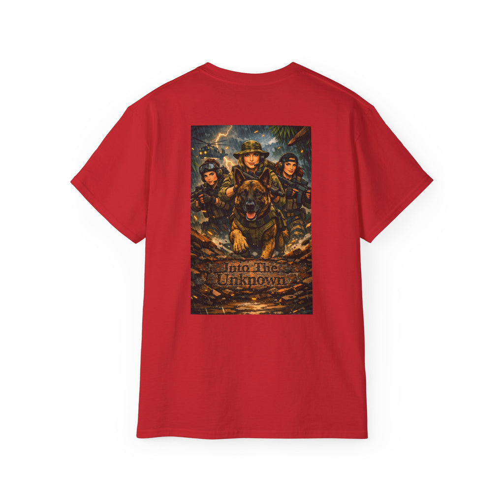 Military K9 Rescue T-Shirt – "Join the Unknown" Dog & Soldier Tribute Tee