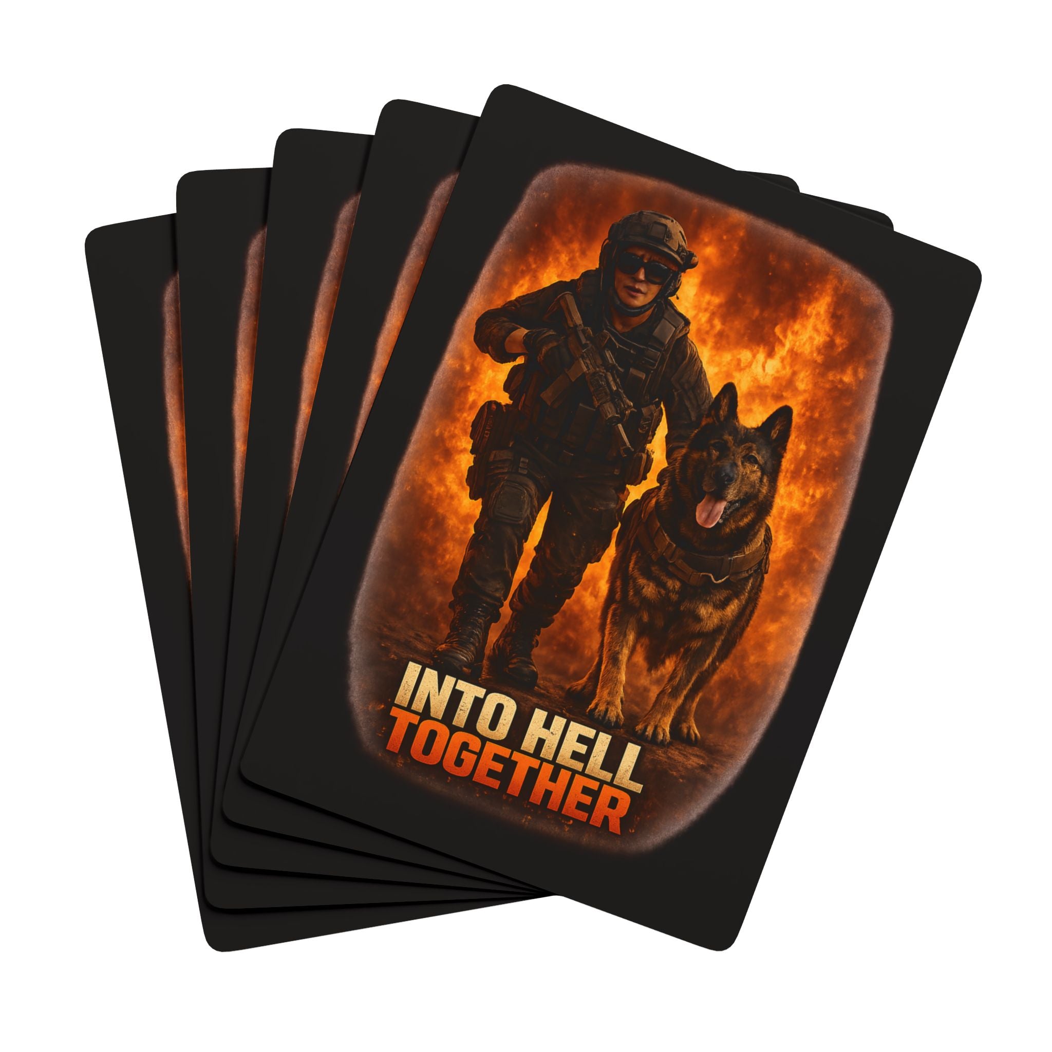 Playing Cards – "Into Hell Together" Military K-9 Poker Deck