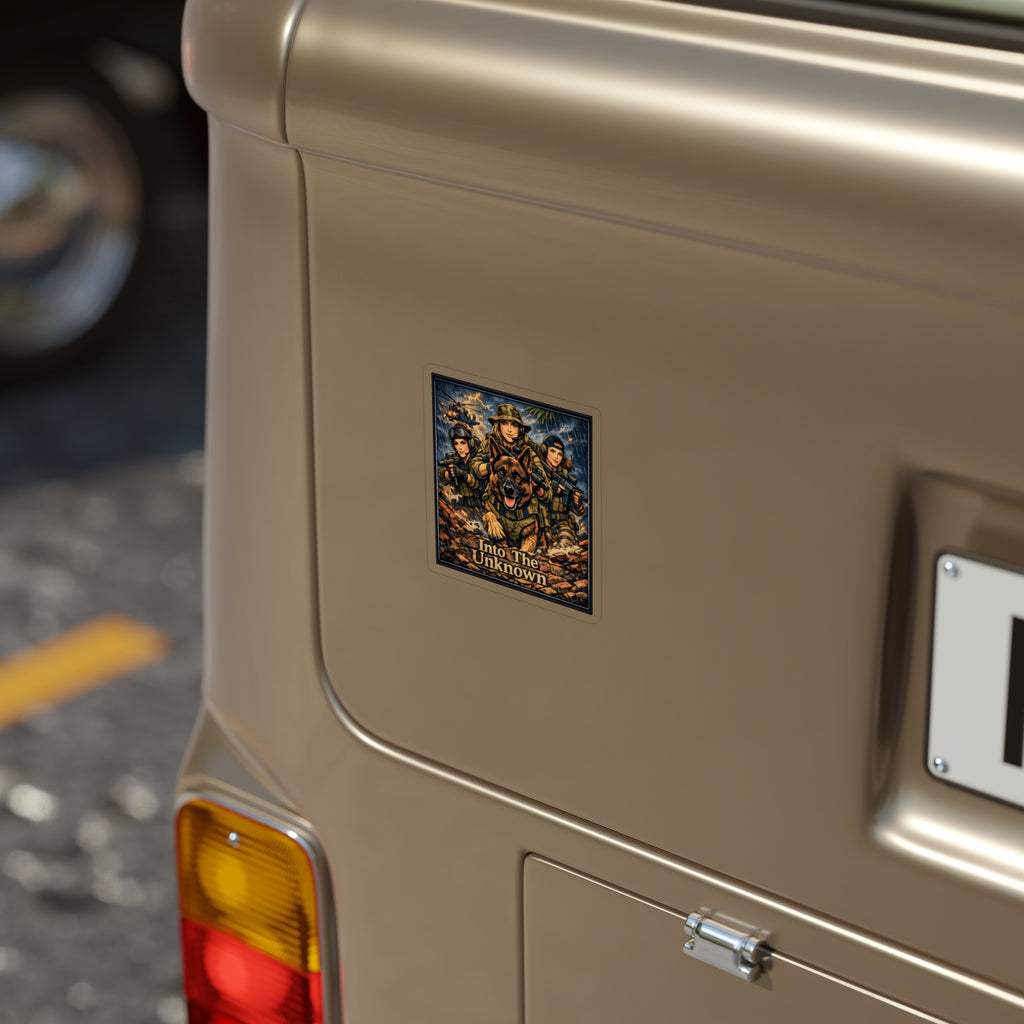 Into The Unknown Military K9 Squad Sticker — Die-Cut Outdoor Waterproof